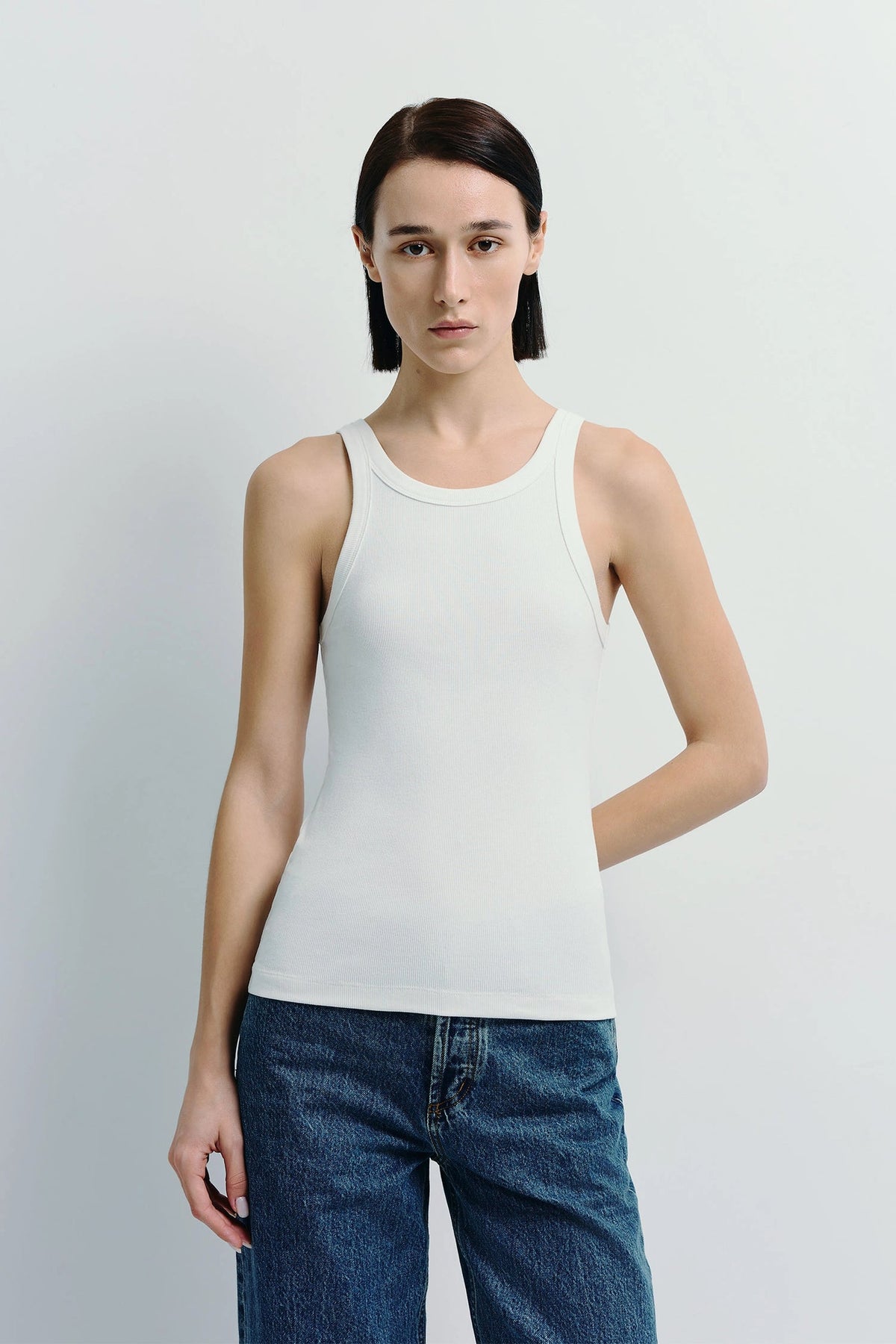 Rue Sophie | Luka Ribbed Tank in White
