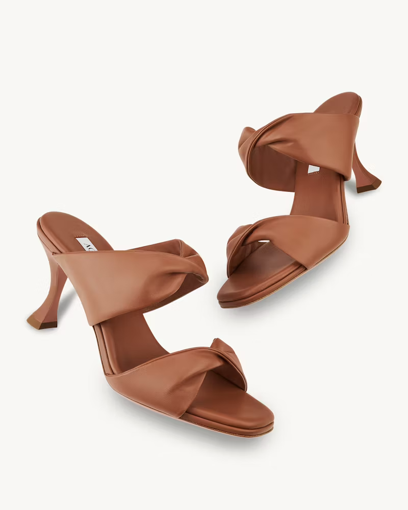 Aquazzura | Twist Sandal 75 in Cuoio