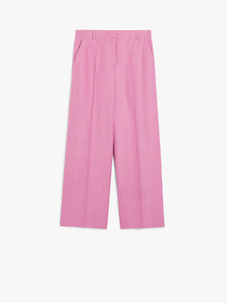 Max Mara | Linen Canvas Trouser in Pink
