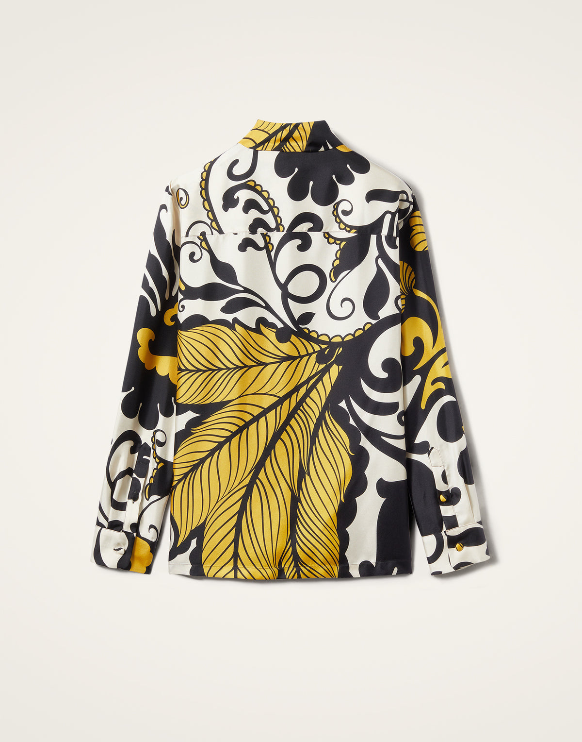 La Double J | Boy Shirt in Marea Black & White Silk Twill
