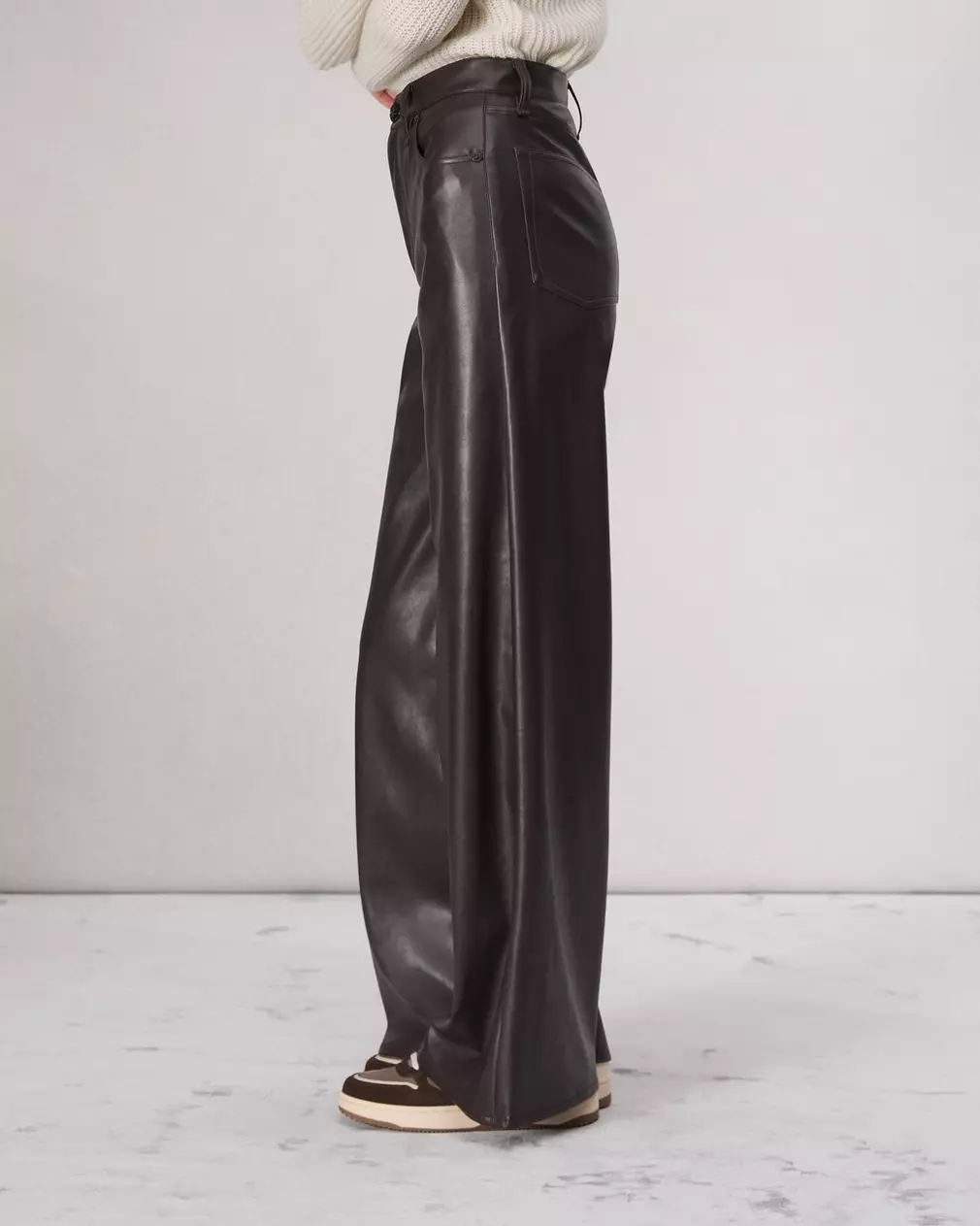 Rag & Bone | Sofie Faux Leather Pant in Brown