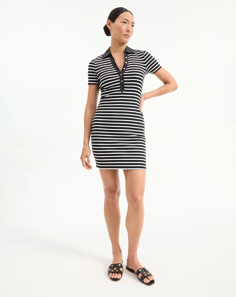 Veronica Beard | Bailey Striped Polo Dress