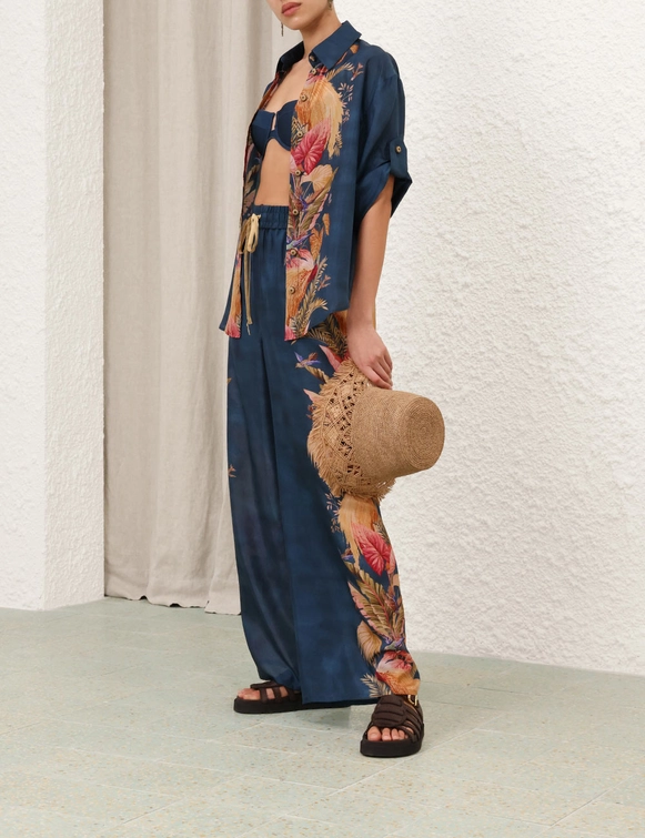 Zimmermann | Ascension Relaxed Pant in Dark Blue – Ruth Shaw Inc Zimmermann | Ascension Relaxed Pant in Dark Blue – Ruth Shaw Inc