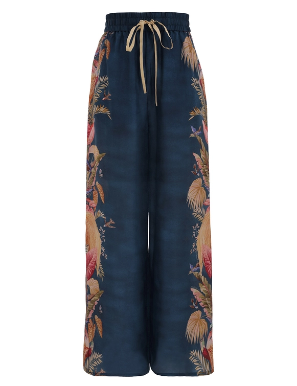 Zimmermann | Ascension Relaxed Pant in Dark Blue