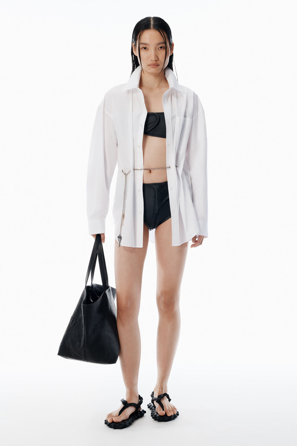 Alexander Wang | White Button Up Shirt With Hardware