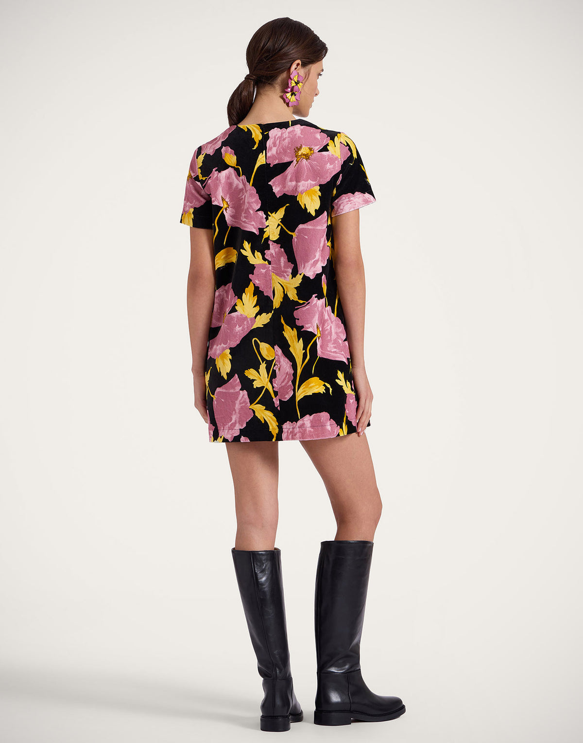 La Double J | Mini Swing Dress in Sylph Black