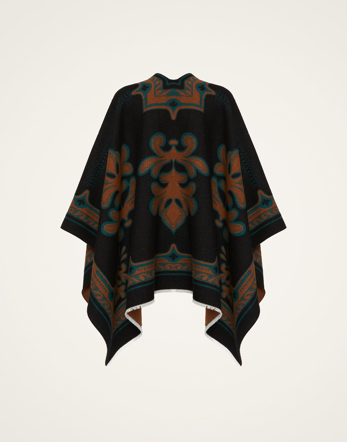La Double J | Poncho in Herald Black