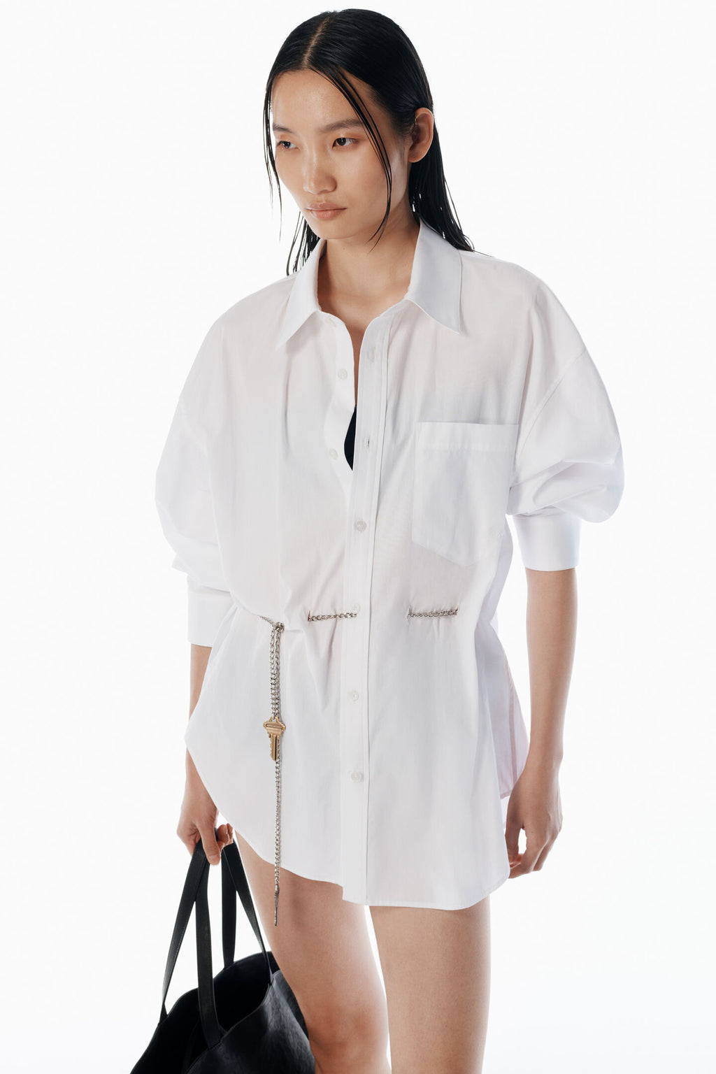 Alexander Wang | White Button Up Shirt With Hardware