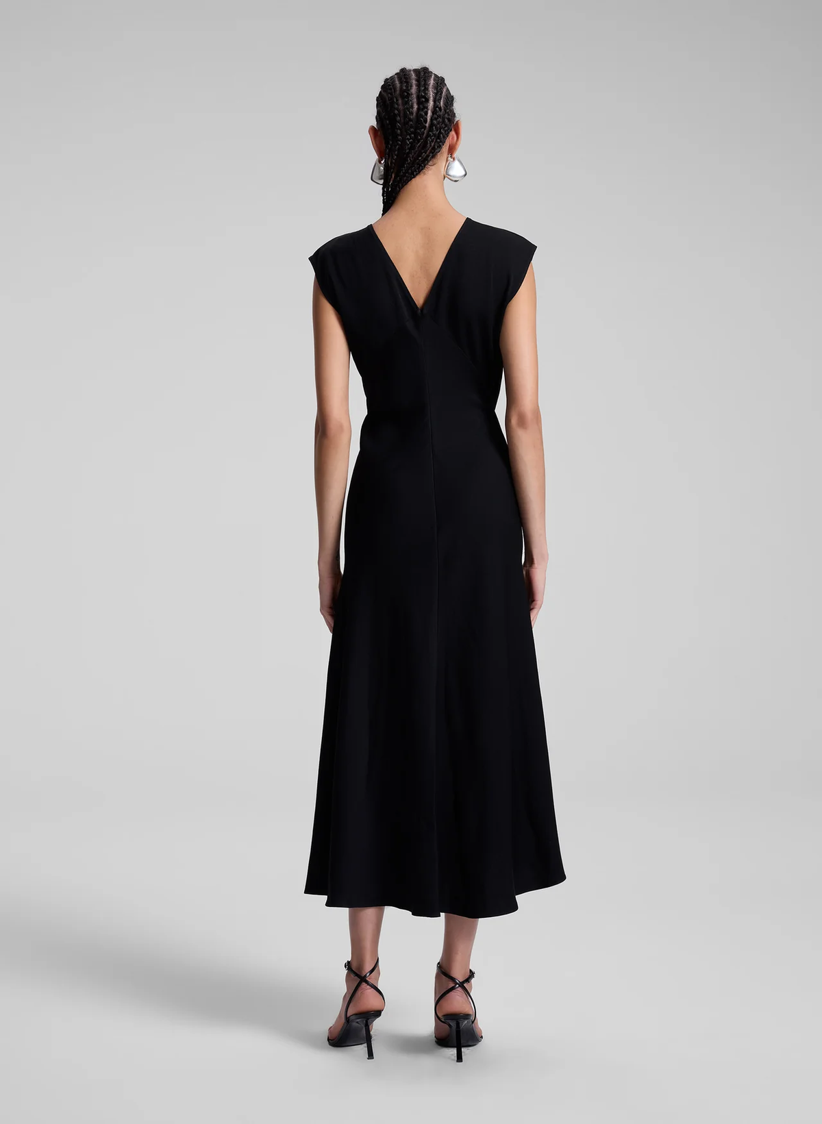 A.L.C. | Mary Hammered Crepe Midi Dress
