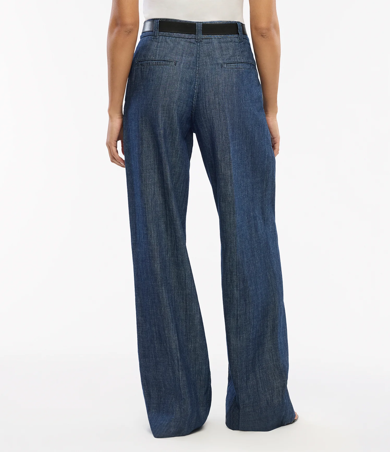 Another Tomorrow | Chambray Relaxed Wide Leg Pants