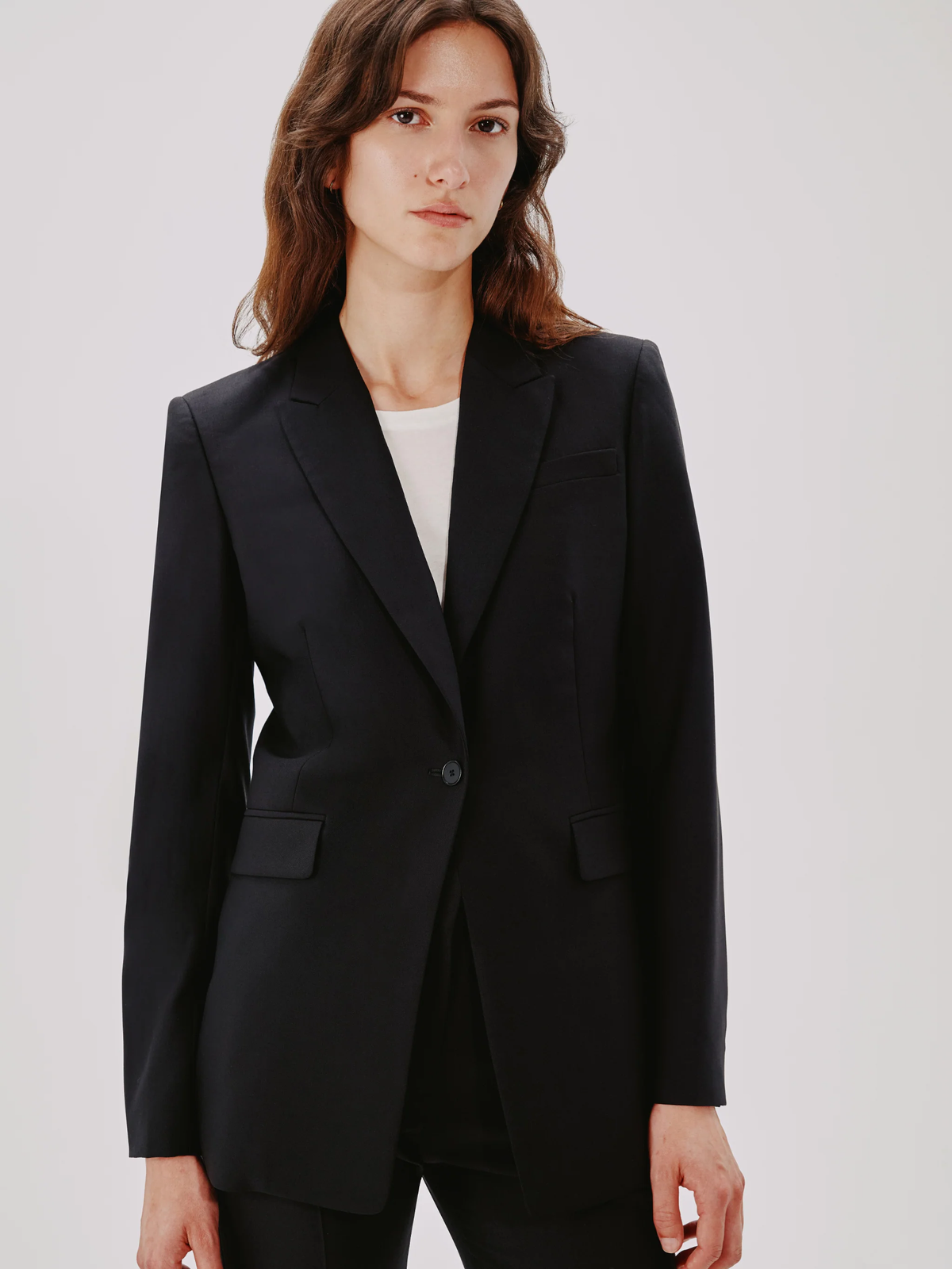 Another Tomorrow | Single Button Jacket Black