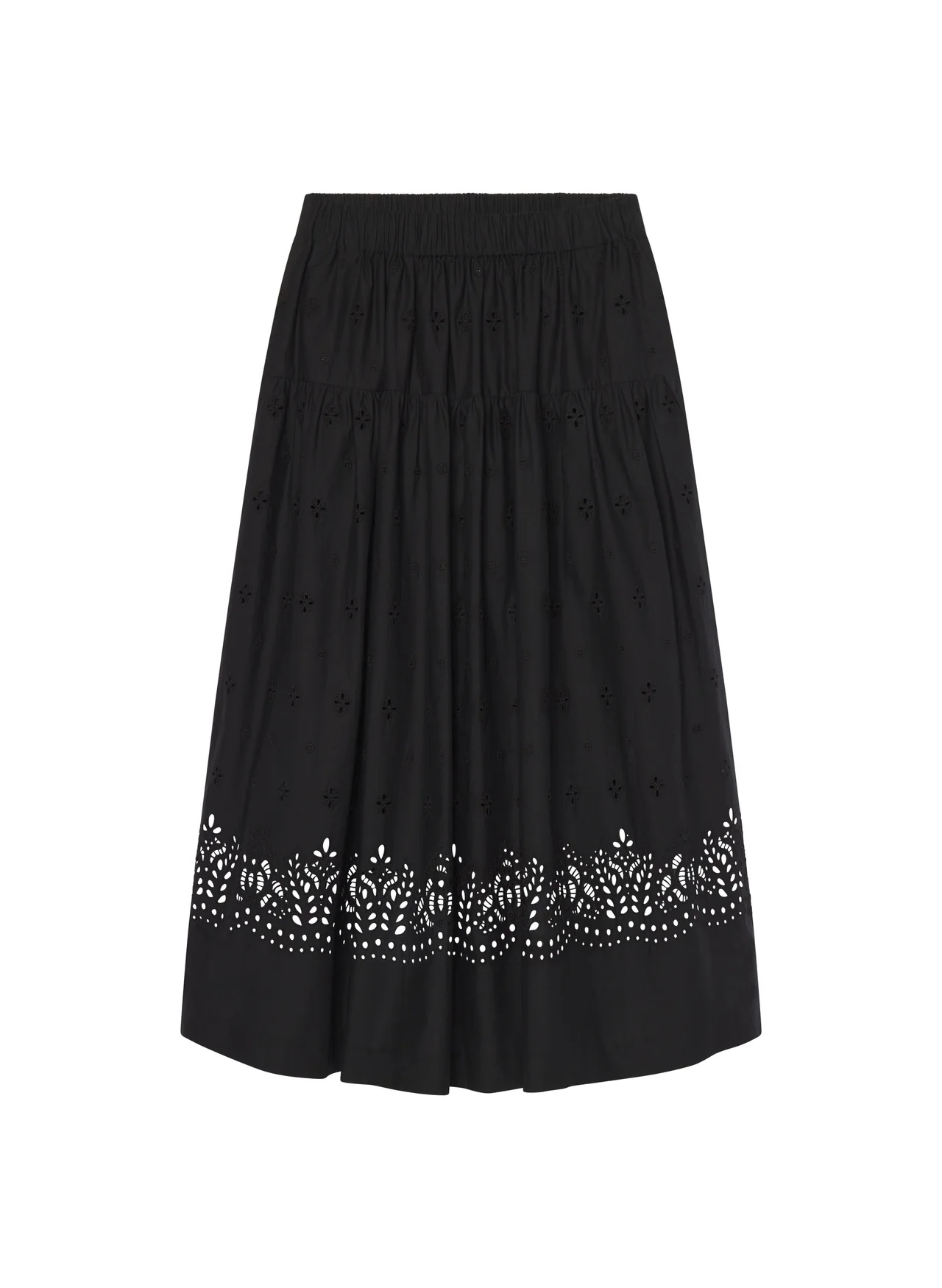 A.L.C. | Jay Embroidered Cotton Midi Skirt