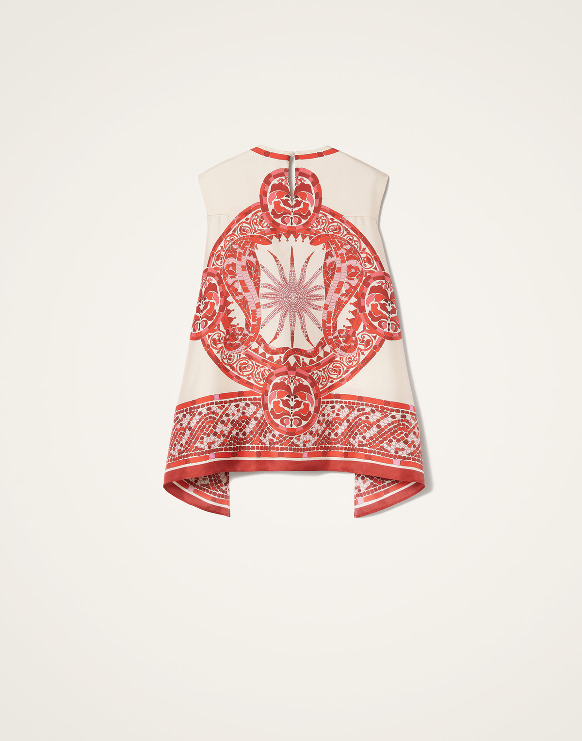 La Double J | San Carlo Top in Cobra Red Silk Twill