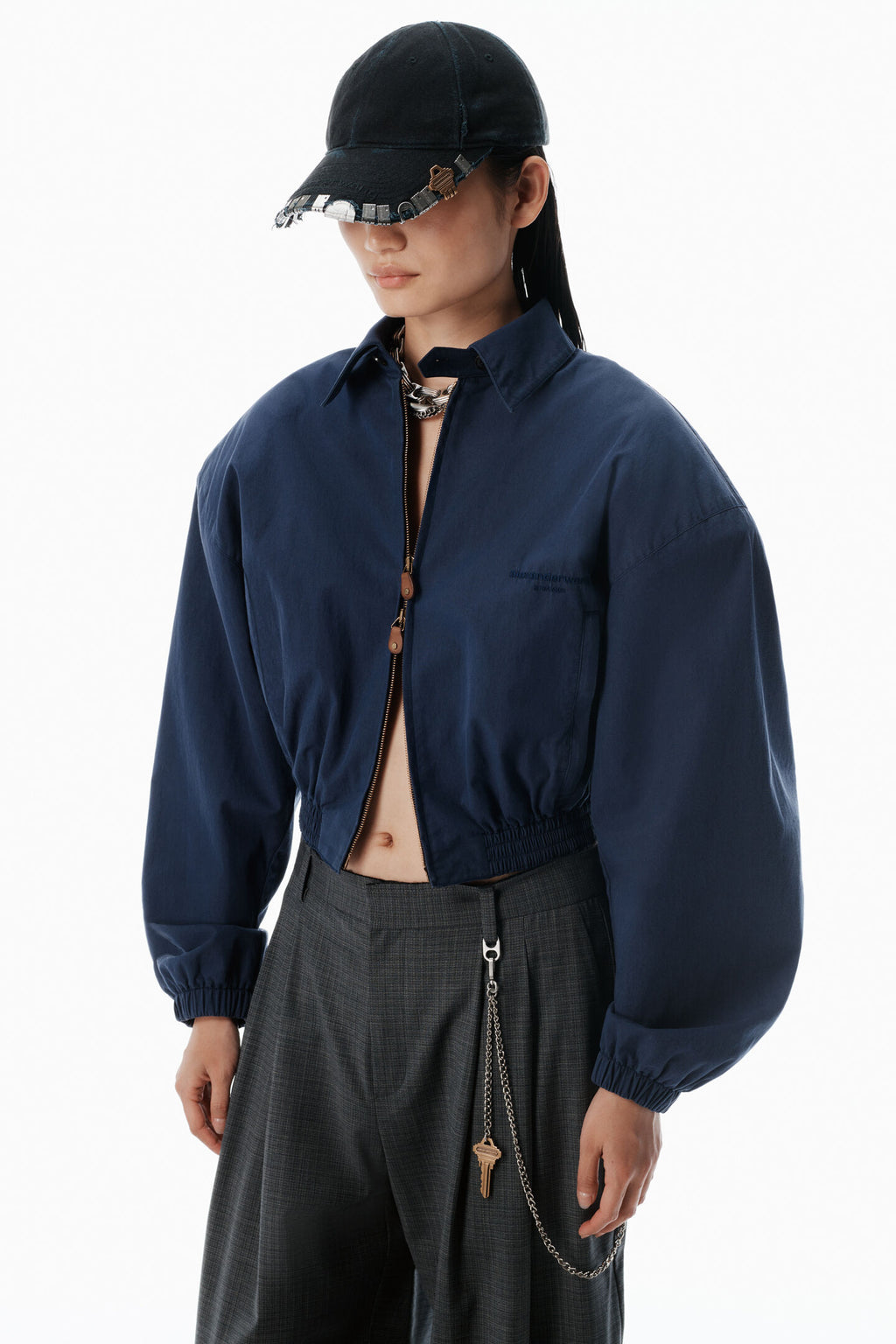 Alexander Wang | Grey Wool-Blend Mid-Ride Pants