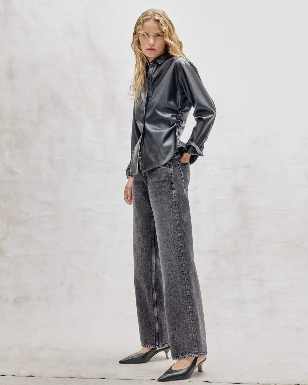 Rag & Bone | Leah Faux Leather Shirt