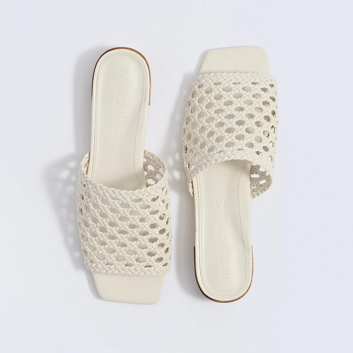 Marion Parke | Sabrina Flat Sandal in Ivory