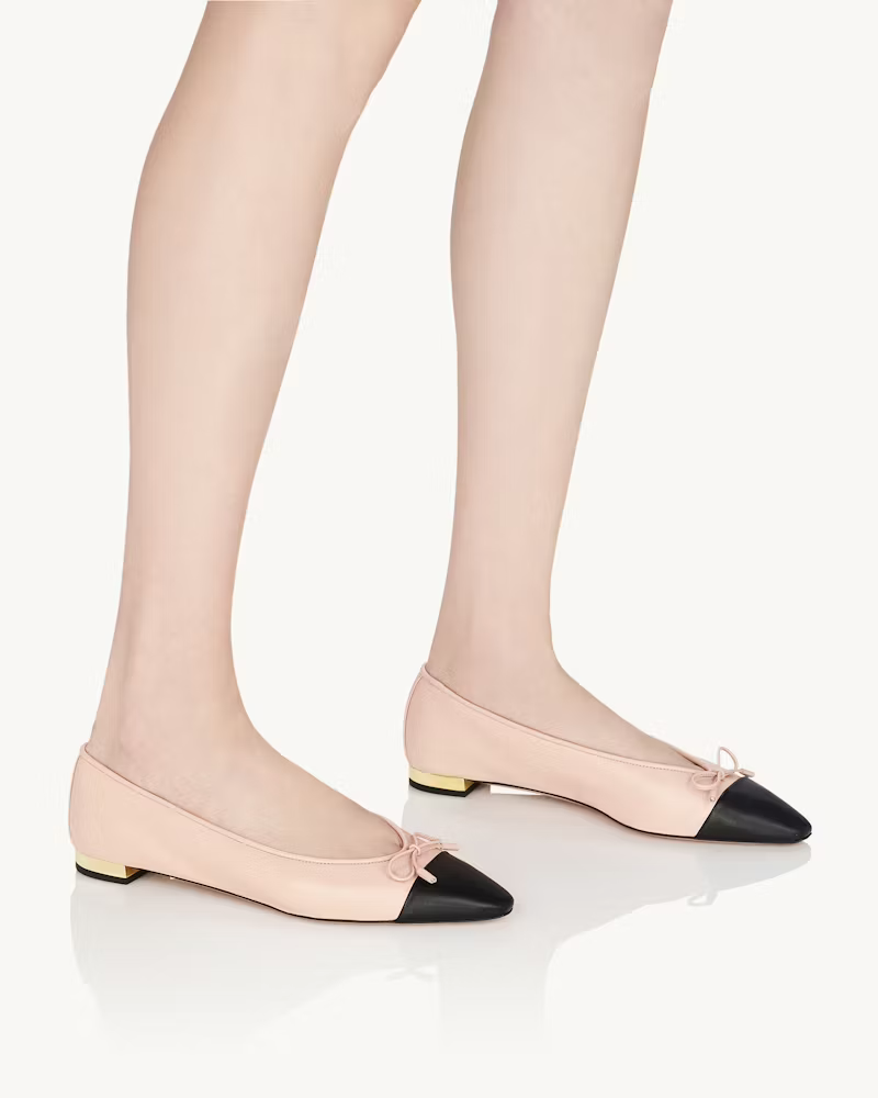 Aquazzura | Gioia Flat in Pink Nappa