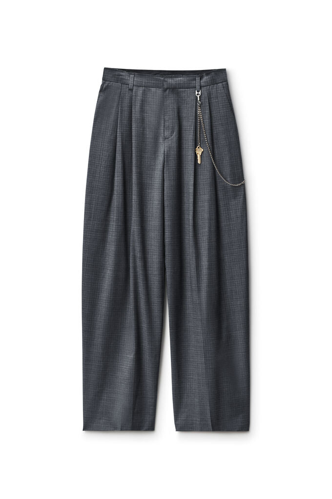 Alexander Wang | Grey Wool-Blend Mid-Ride Pants