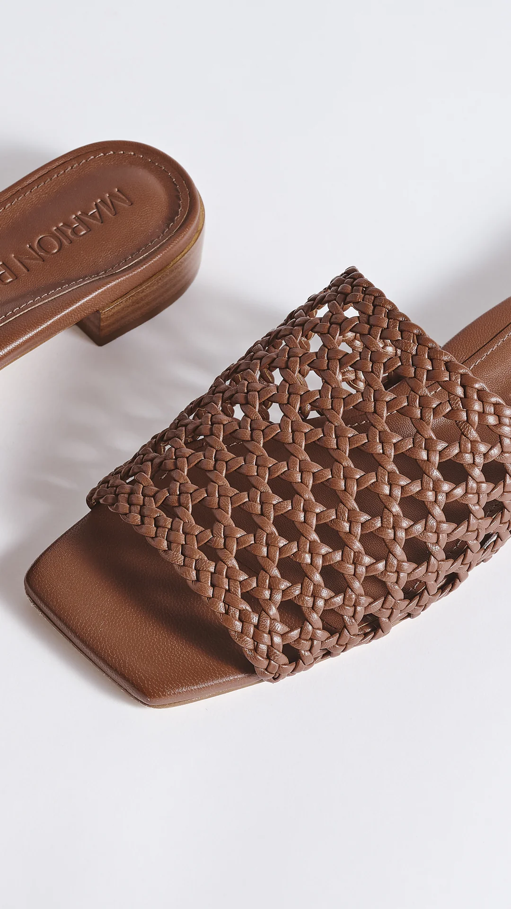 Marion Parke | Sabrina Flat Sandal in Luggage