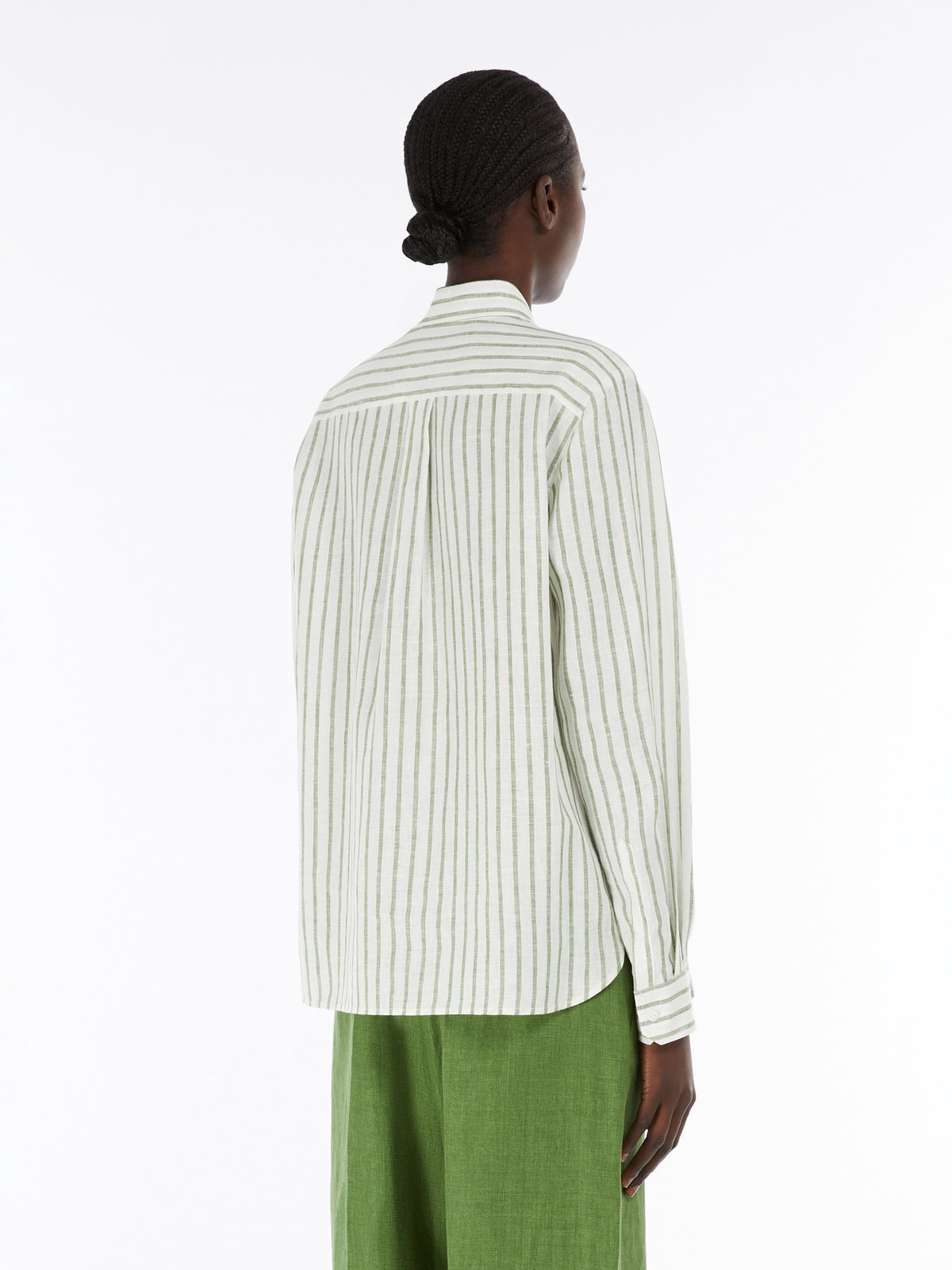 Max Mara | Josef Striped Line Shirt in Green