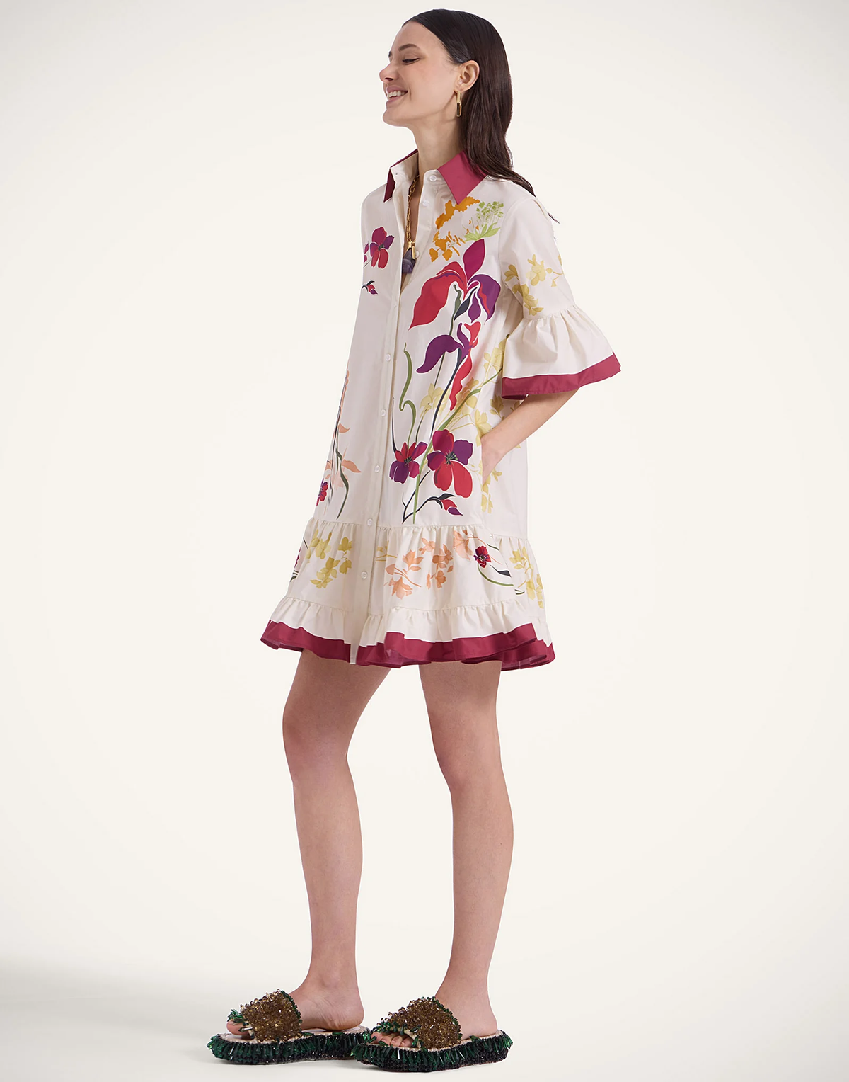 La Double J | Choux Dress in Floral Corsage Placee