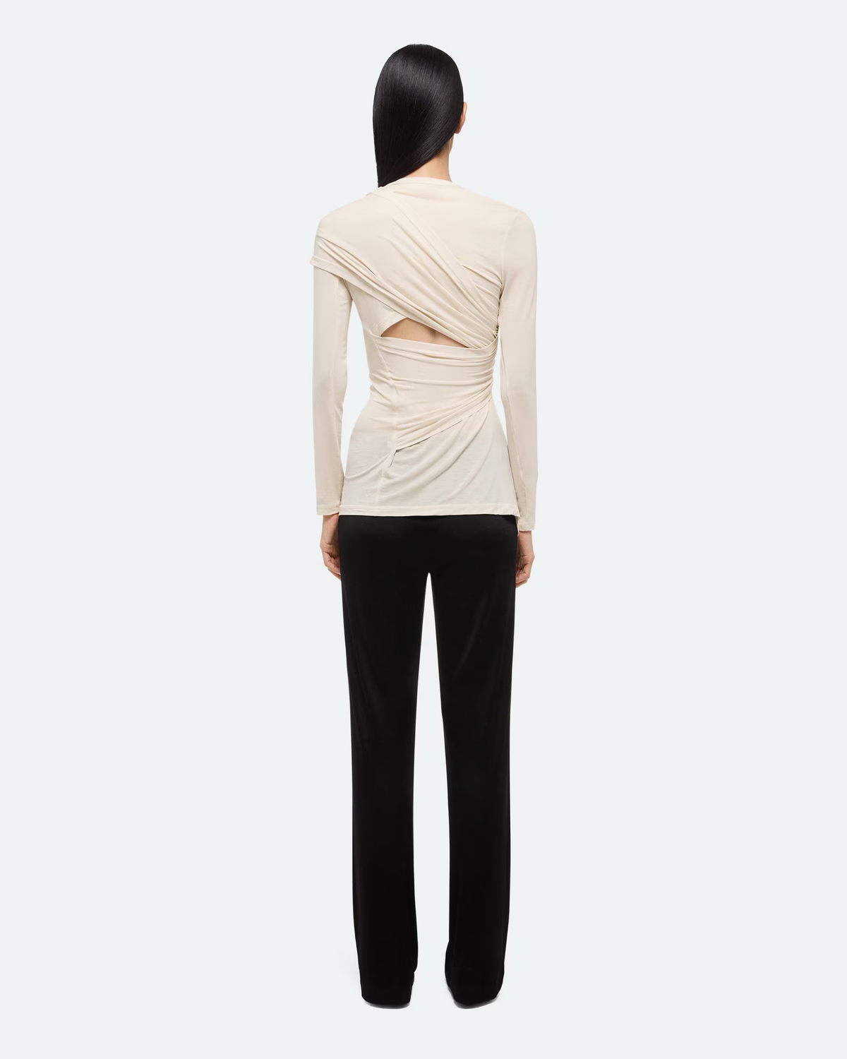 Helmut Lang | Protection Crewneck Top in Vanilla