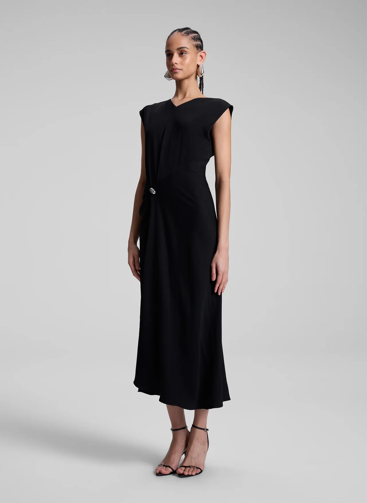 A.L.C. | Mary Hammered Crepe Midi Dress