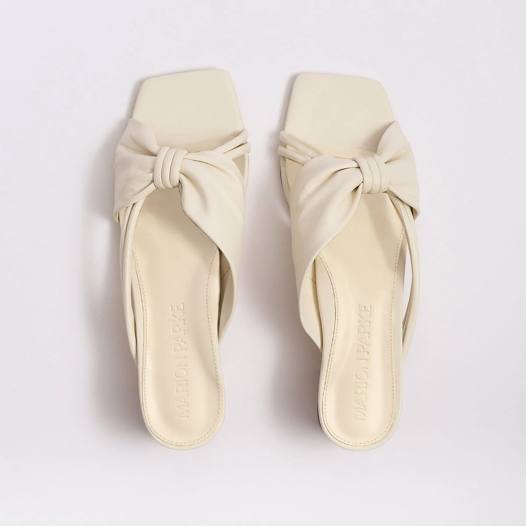 Marion Parke | Laney 45 Sandal in Light Cream Nappa