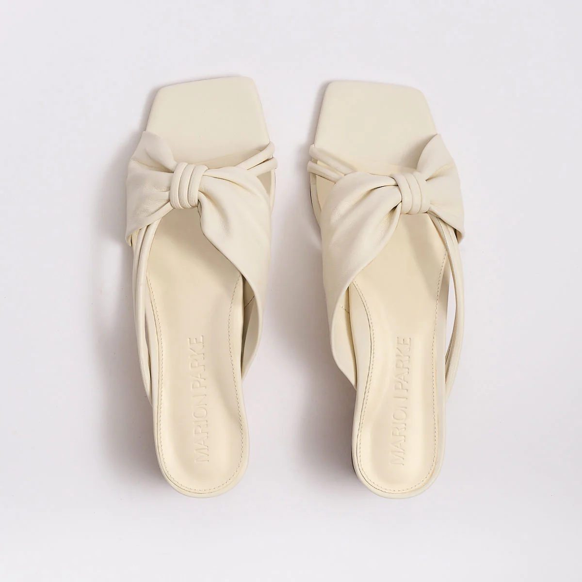 Marion Parke | Laney 45 Sandal in Light Cream Nappa
