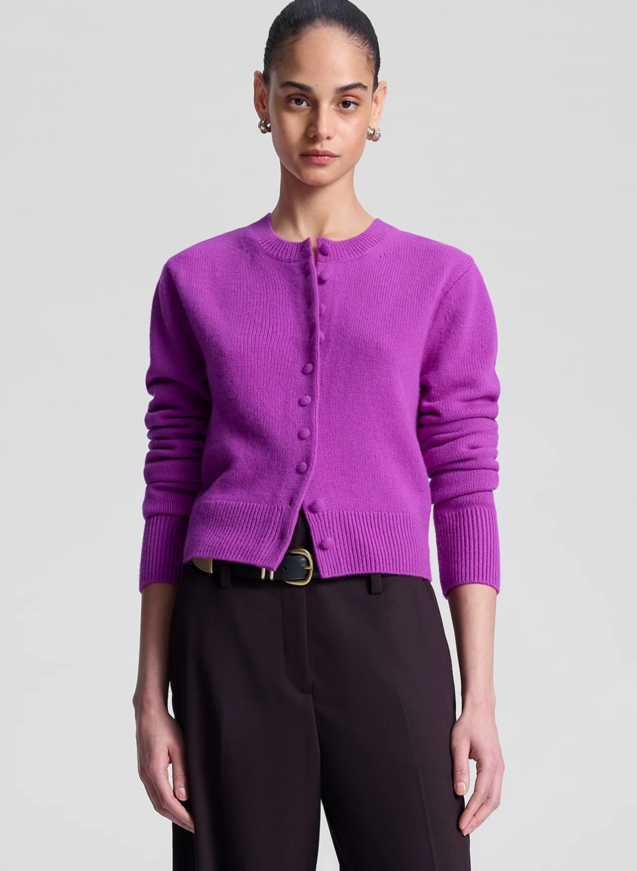 A.L.C. | Skyler Cashmere Cardigan in Fuchsia