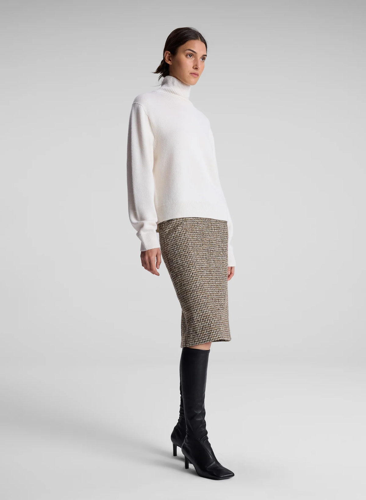 A.L.C. Cara Houndstooth Tweed Skirt