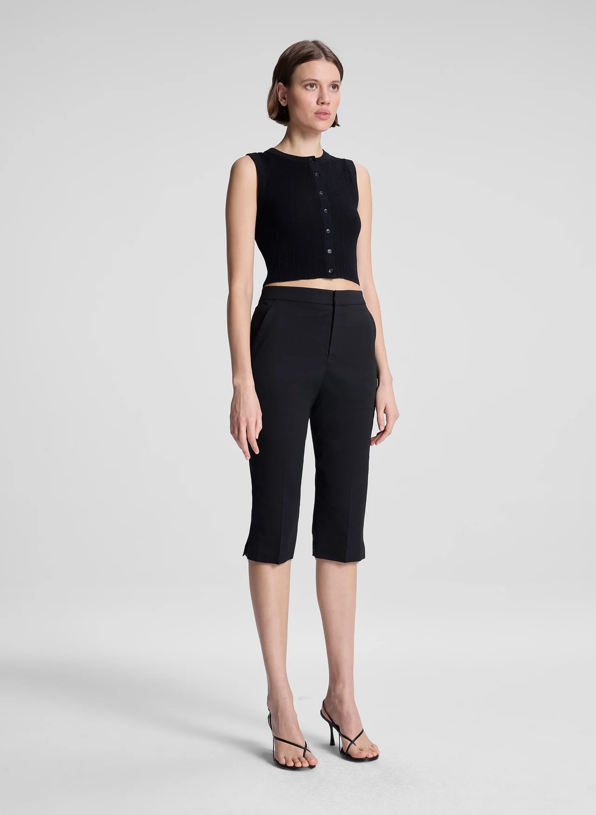 A.L.C. | Lottie Cropped Fine Knit Top