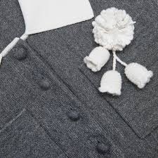 Self-Portrait | Grey Crochet Flower Knit Mini Dress