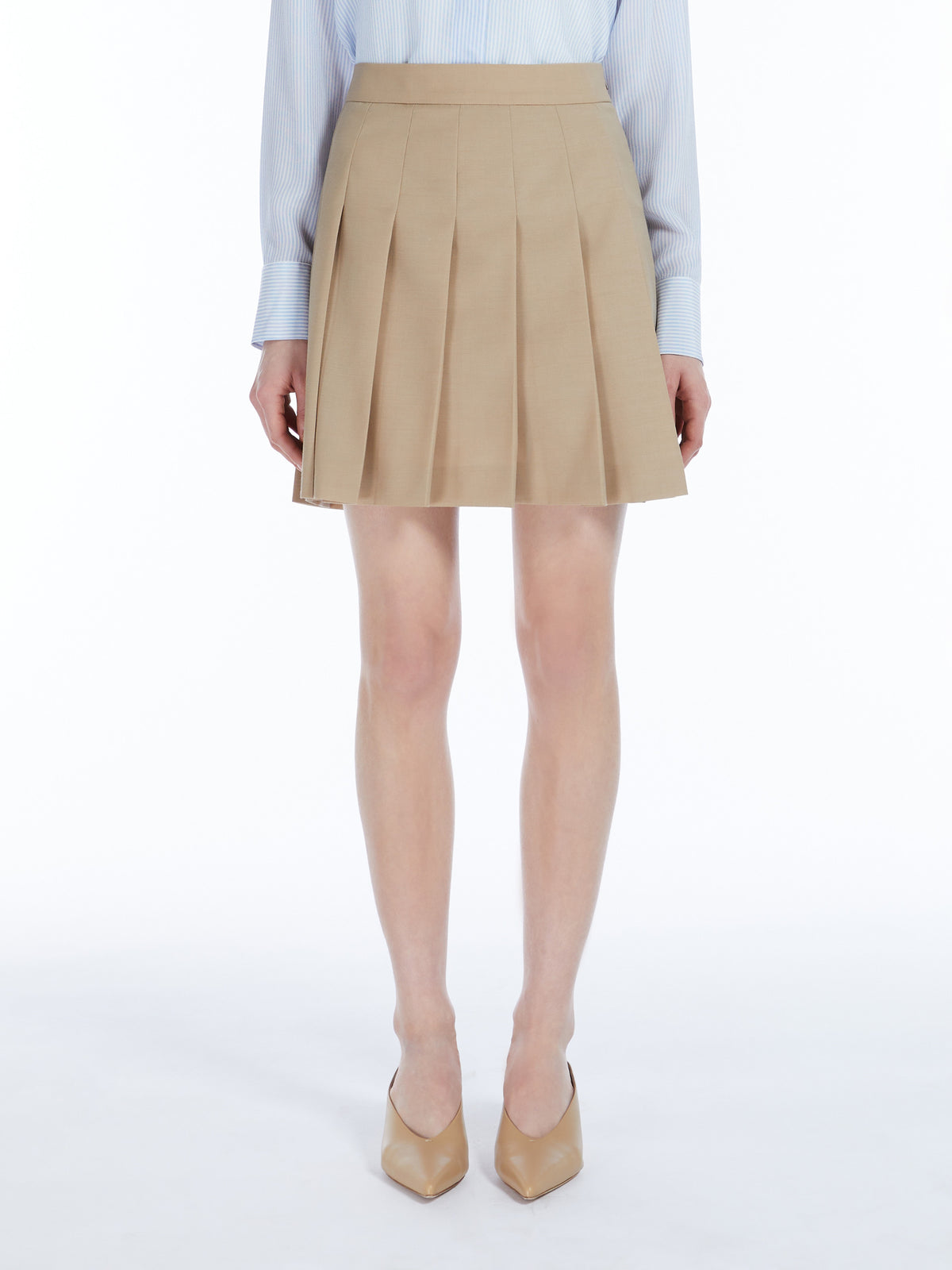 Max Mara | Pleated gabardine skirt