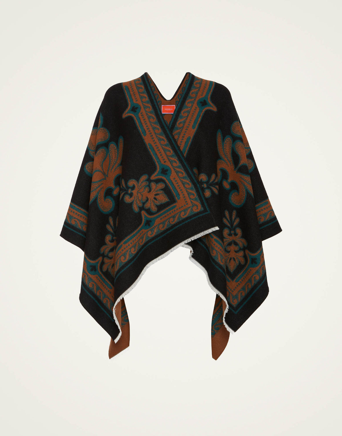 La Double J | Poncho in Herald Black