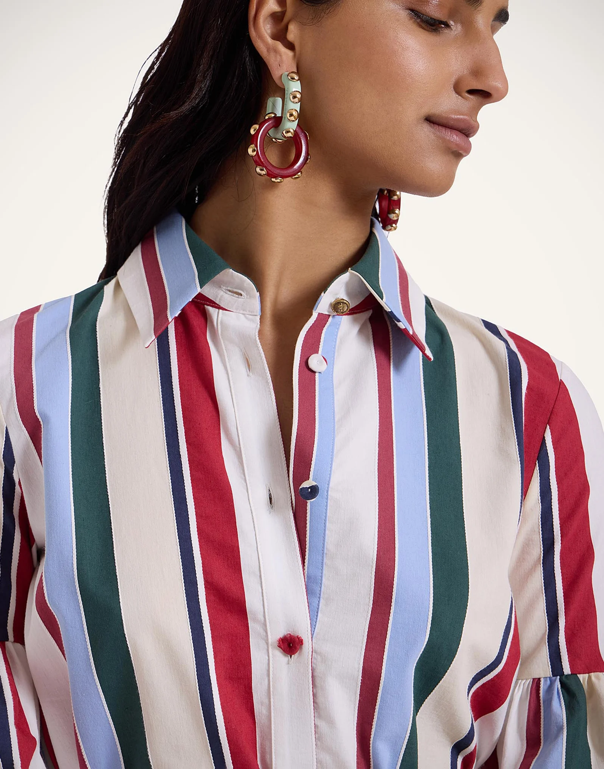 La Double J | Choux Dress in Stripes Multicolor