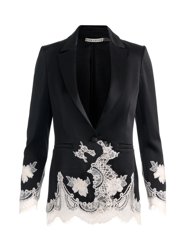 Alice & Olivia | Breann Lace Fitted Blazer
