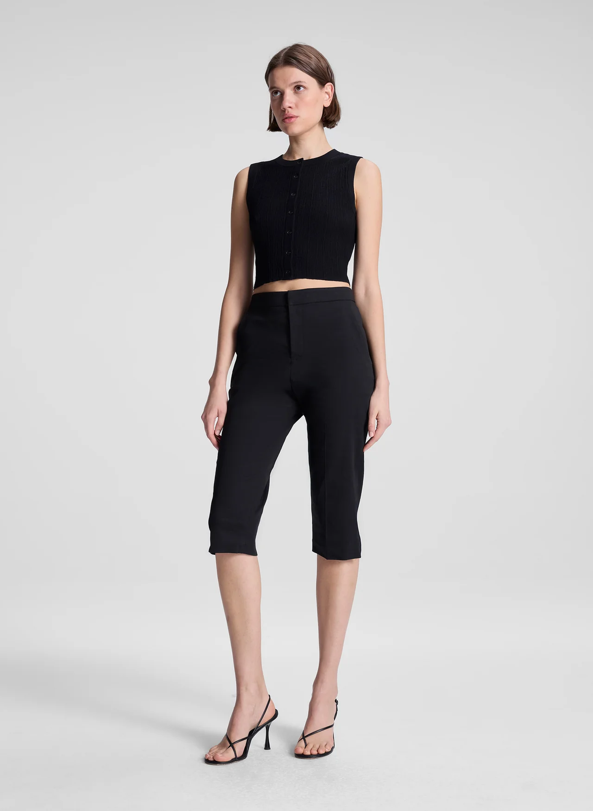 A.L.C. | Lottie Cropped Fine Knit Top